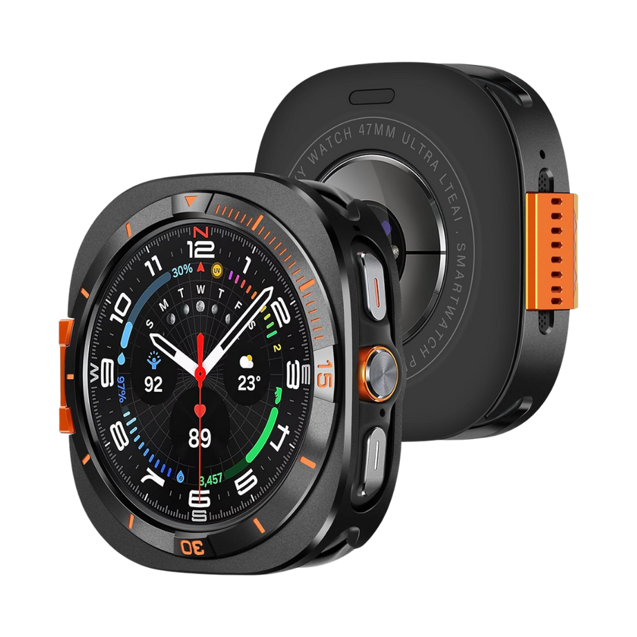 Black Luxury Aluminum Metal Case for Samsung Galaxy Watch Ultra 47mm & Ultra 2