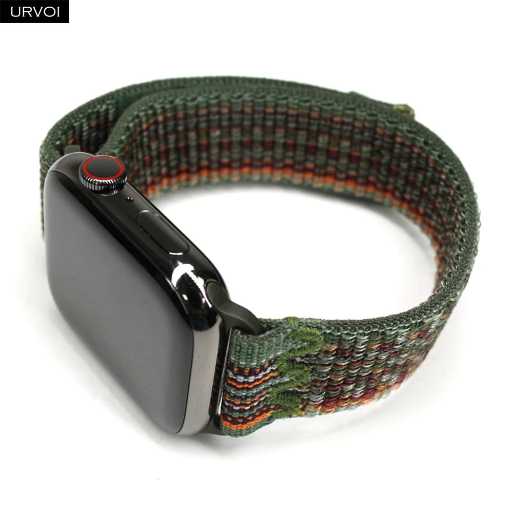 Sequoia Orange Nike Nylon Sports Bands By Shopyholy Compatible For iWatch