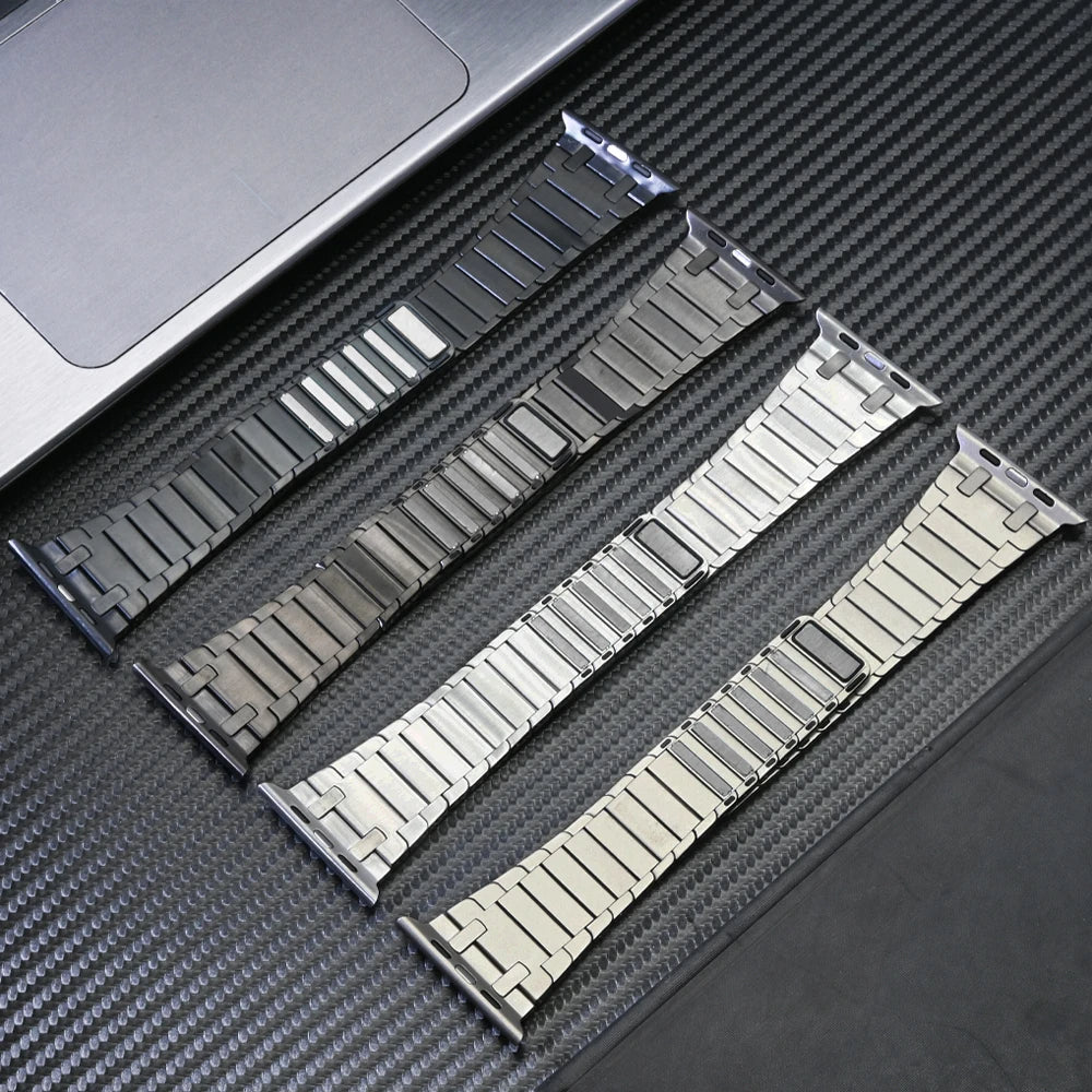 Black Luxury AP Frosted Metal Magnetic Band By Shopyholy Compatible for Apple Watch