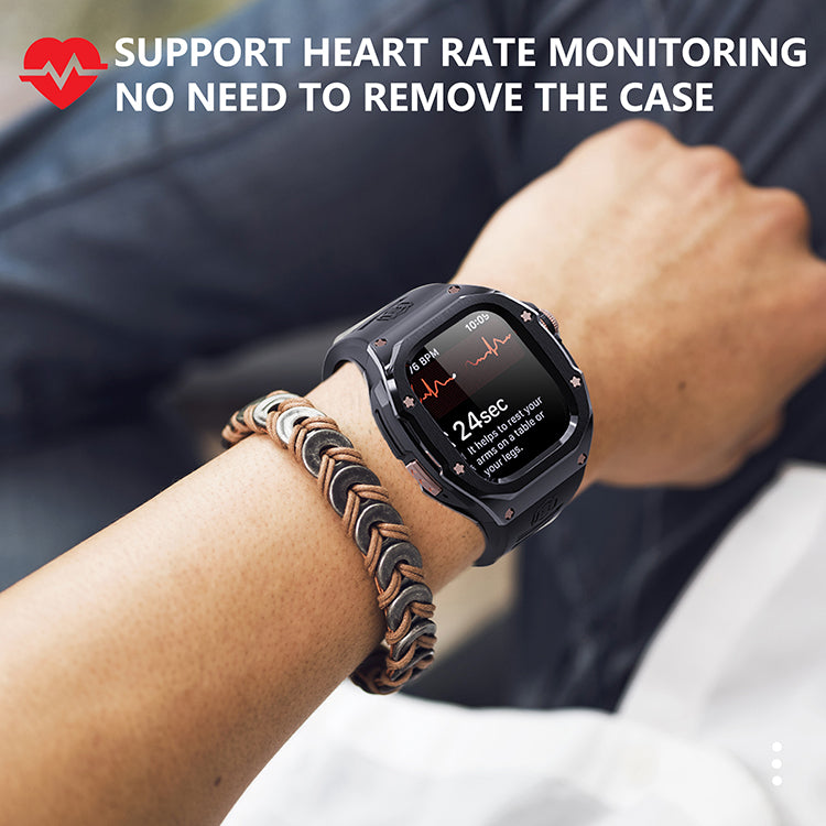 49MM Black Rose Gold Luxury Concept Art Modification Kit For iWatch Ultra 1/2