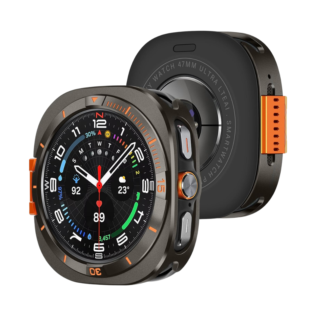 Graphite Luxury Aluminum Metal Case for Samsung Galaxy Watch Ultra 47mm & Ultra 2