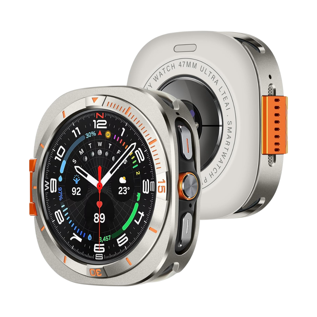 Titanium Luxury Aluminum Metal Case for Samsung Galaxy Watch Ultra 47mm & Ultra 2