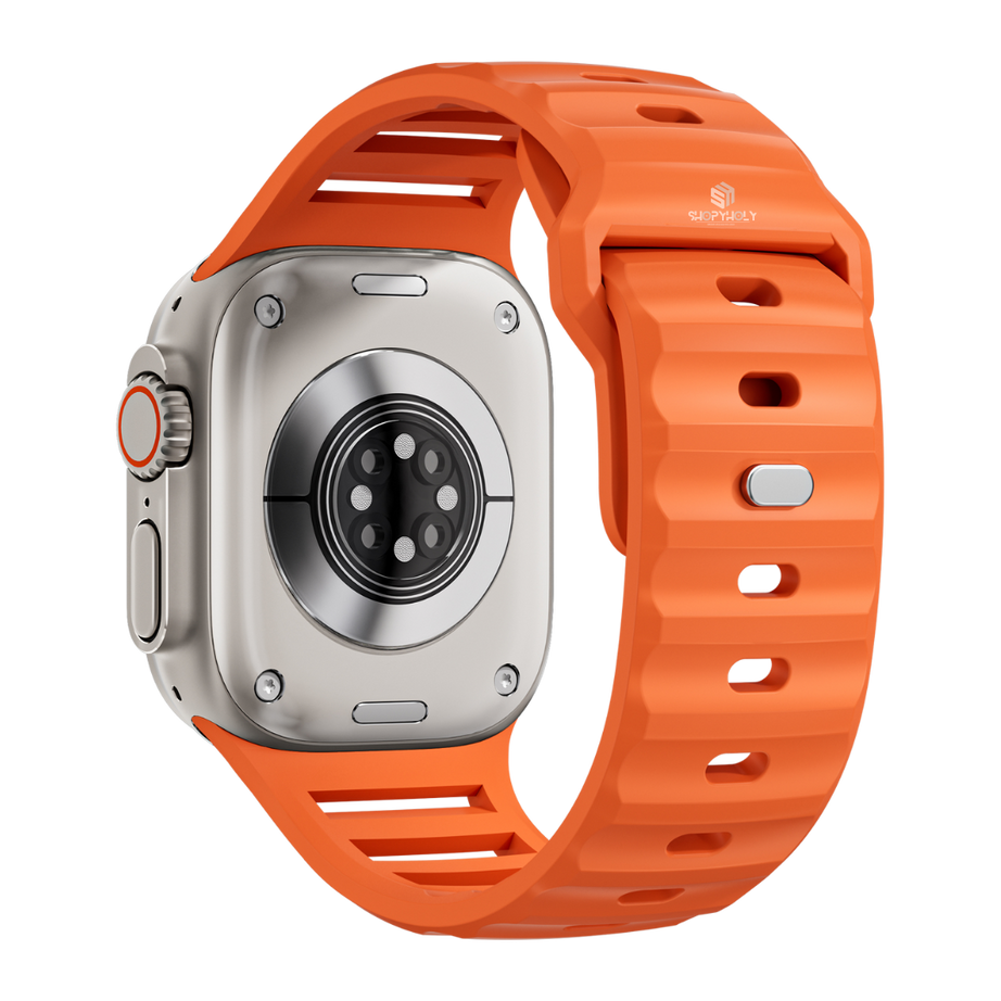 Orange Premium Ultra Silicone Sports Bands By Shopyholy Compatible For Apple Watch