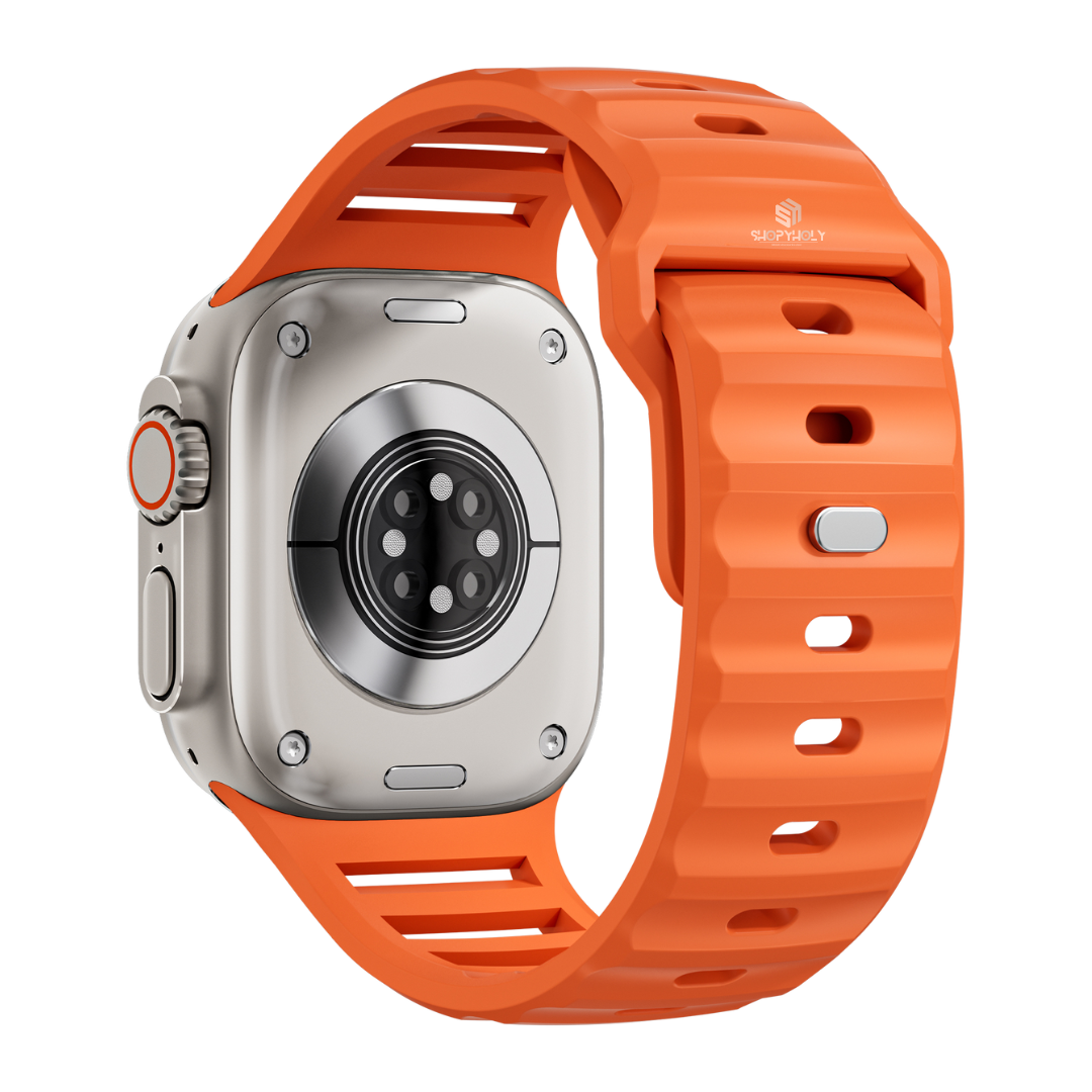 Orange Premium Ultra Silicone Sports Bands By Shopyholy Compatible For Apple Watch