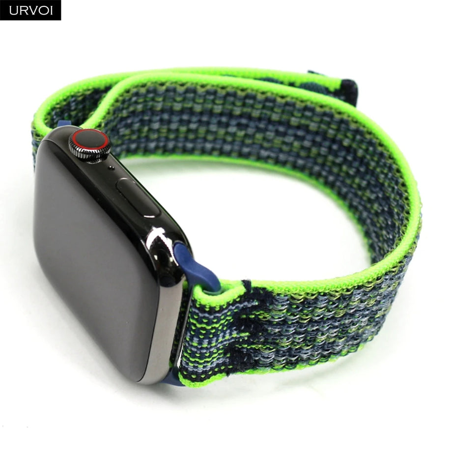 Green Black Nike Nylon Sports Bands By Shopyholy Compatible For iWatch