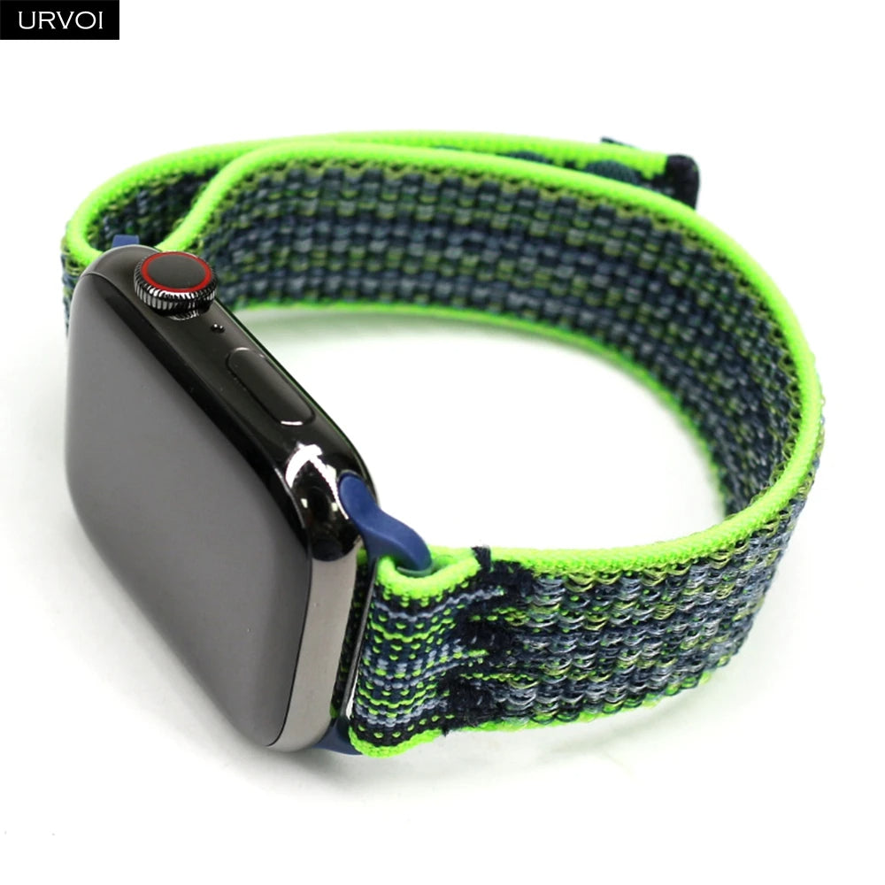 Green Black Nike Nylon Sports Bands By Shopyholy Compatible For iWatch