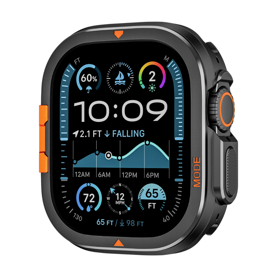 Black Luxury Metal Case By Shopyholy Compatible For Apple Watch