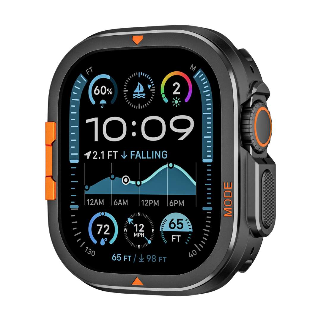 Black Luxury Metal Case By Shopyholy Compatible For Apple Watch