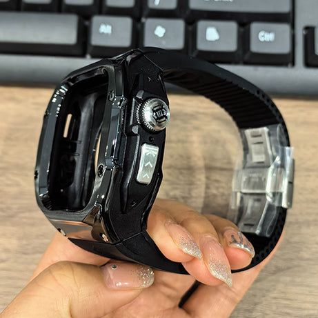 49MM Black Silver Luxury Concept Art Modification Kit For iWatch Ultra 1/2