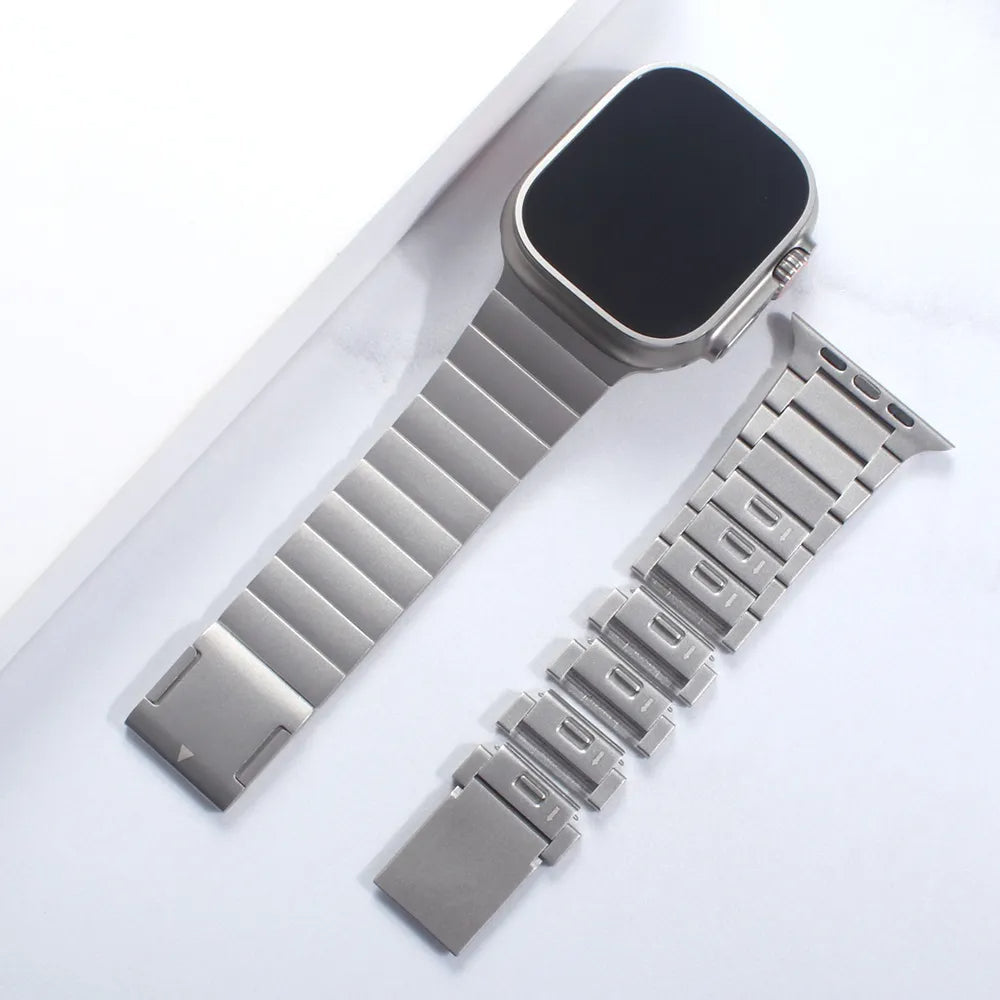 Titanium Magnetic Lock Straps By Shopyholy For iWatch