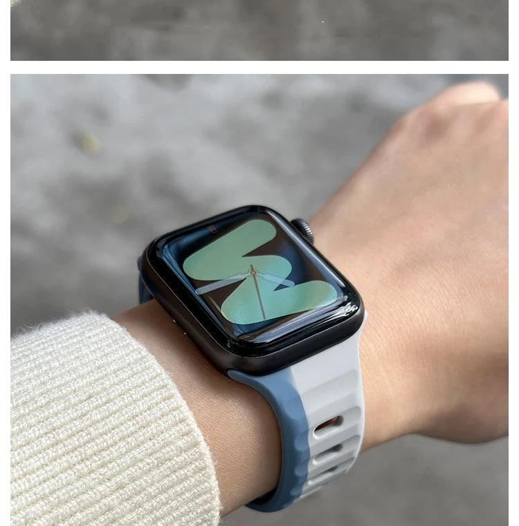 Electric Strike Premium Silicone Sports Bands By Shopyholy Compatible For iWatch