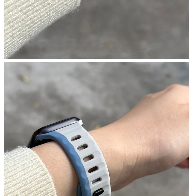 Electric Strike Premium Silicone Sports Bands By Shopyholy Compatible For iWatch