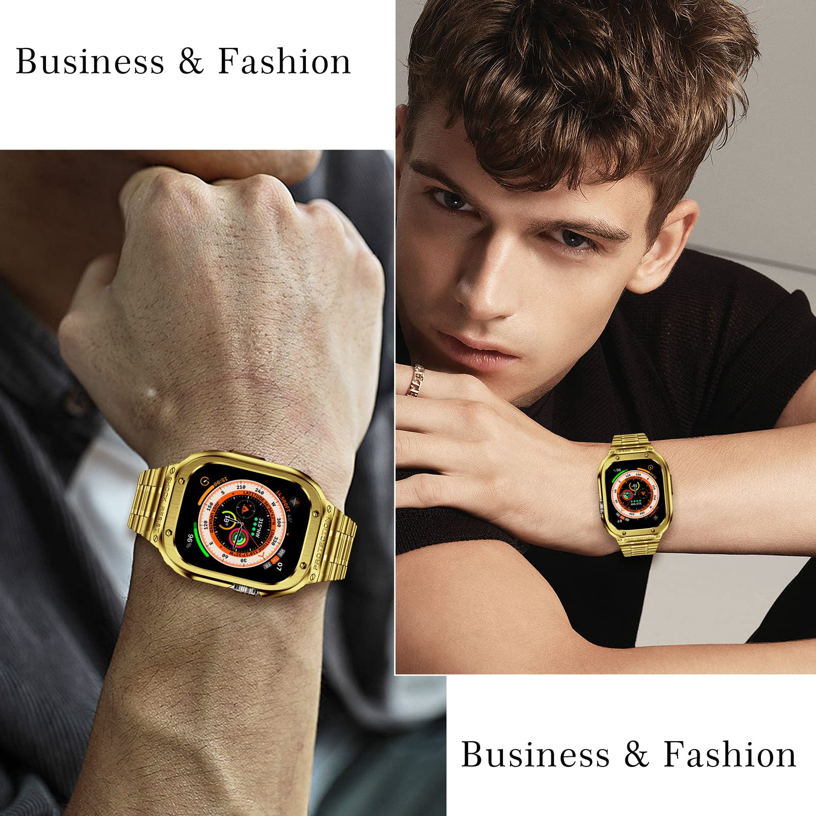 Black Luxury Richard Armor Metal Kit By Shopyholy Compatible For iWatch