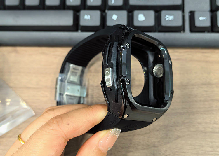 49MM Black Silver Luxury Concept Art Modification Kit For iWatch Ultra 1/2