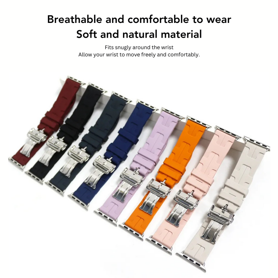 Light Purple Premium Kilim Single Tour Silicone Strap By Shopyholy Compatible For iWatch