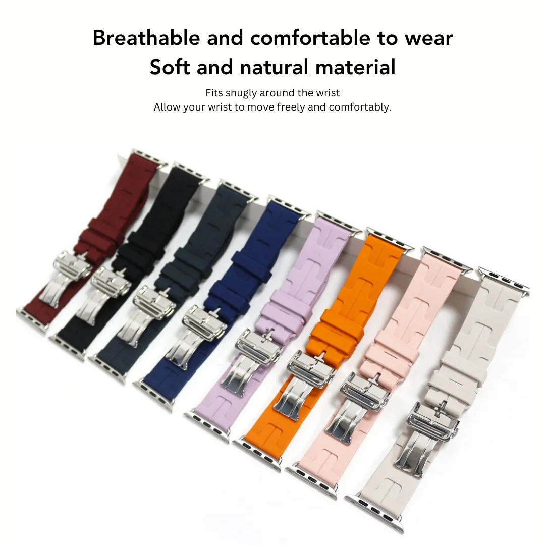 Light Purple Premium Kilim Single Tour Silicone Strap By Shopyholy Compatible For iWatch