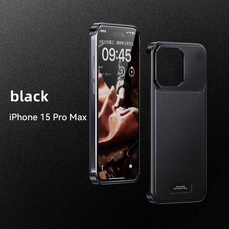 Luxury Aluminum Alloy Leather Case For iPhone