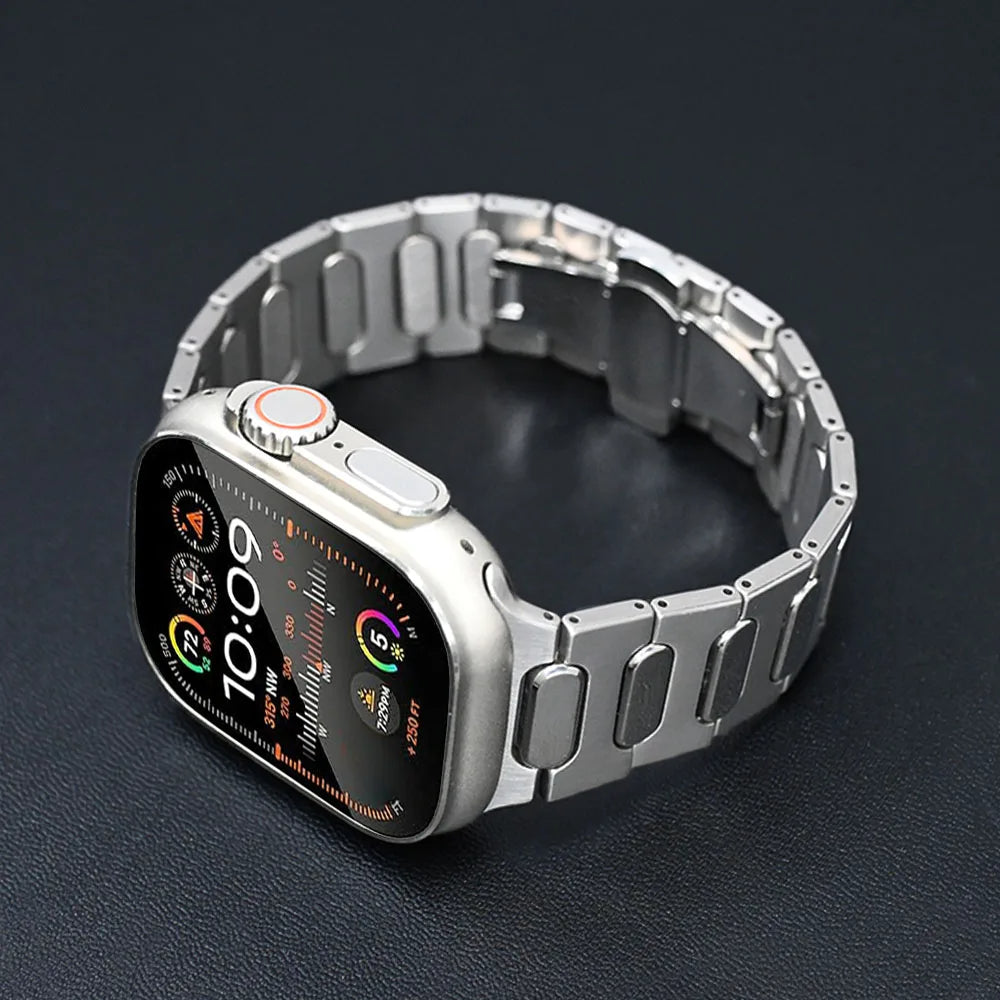 Natural Luxury Titanium Straps By Shopyholy Compatible for Apple Watch