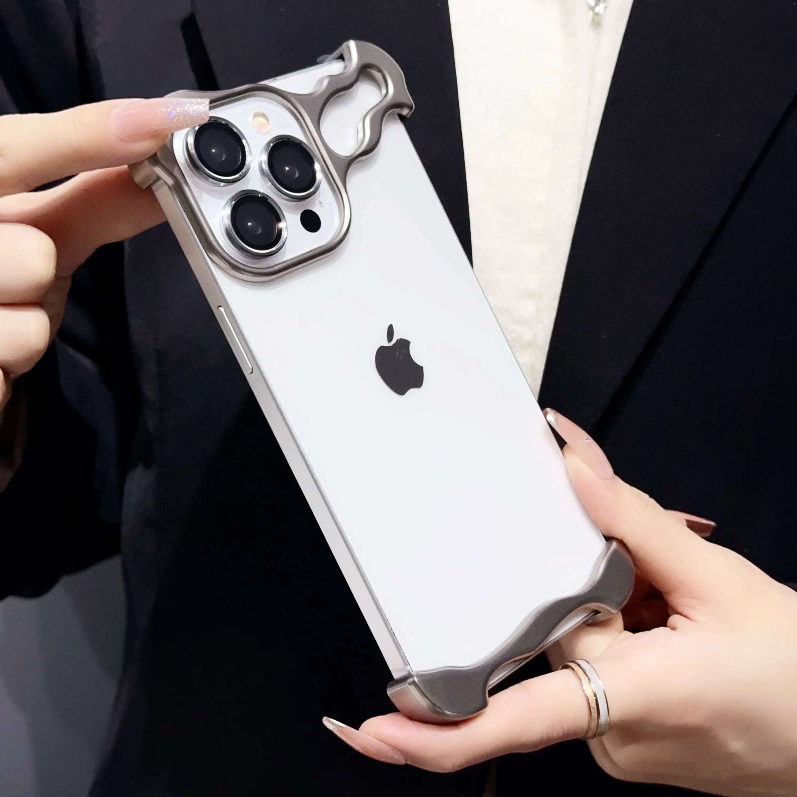 Luxury Titanium Alloy Corner Pads Case For iPone