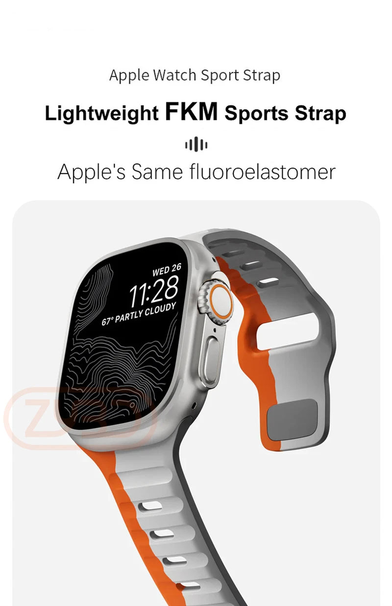 Ultra Strike Premium Silicone Sports Bands By Shopyholy Compatible For iWatch