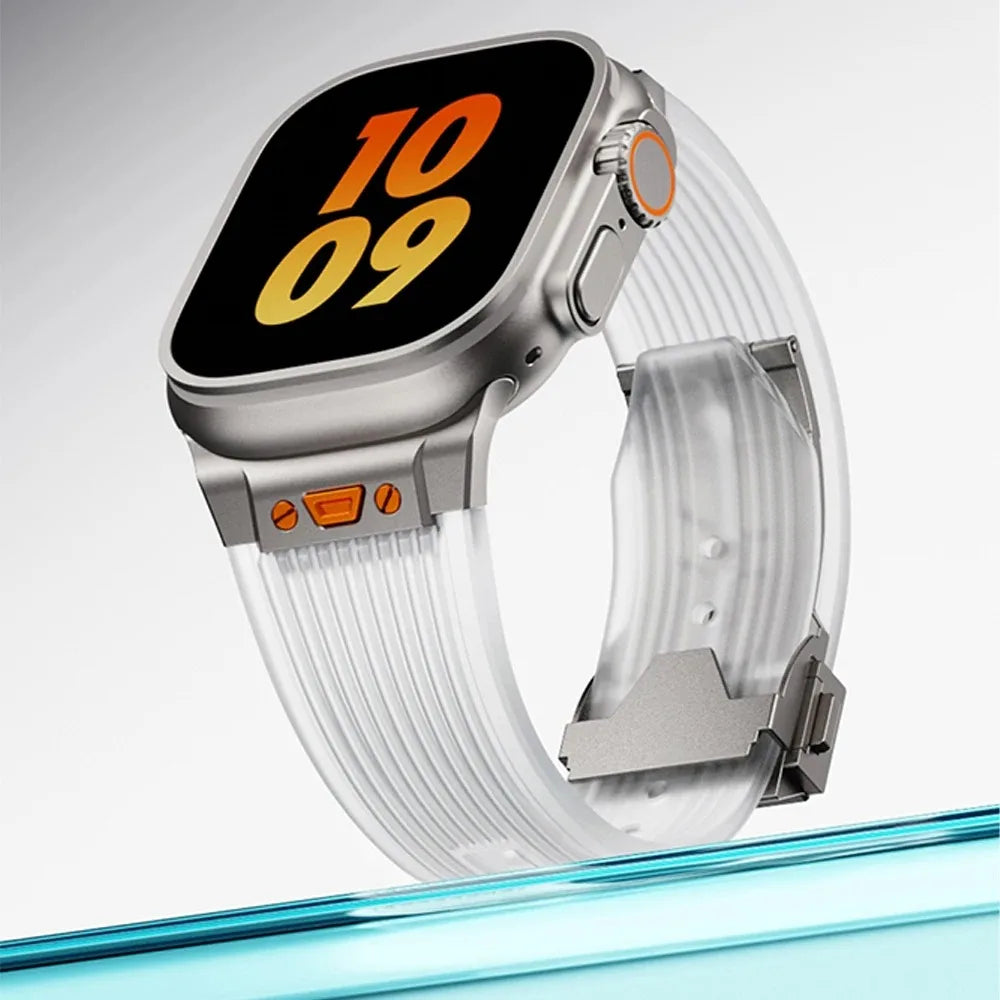 Transparent Luxury Hublot Style Band By Shopyholy Compatible For Apple Watch