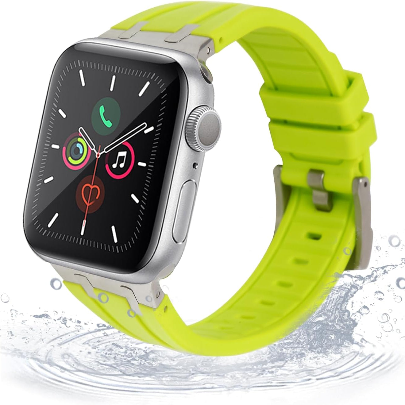 Neon Green Luxury G-Shock Edition Sports Bands By Shopyholy Comaptible For iWatch