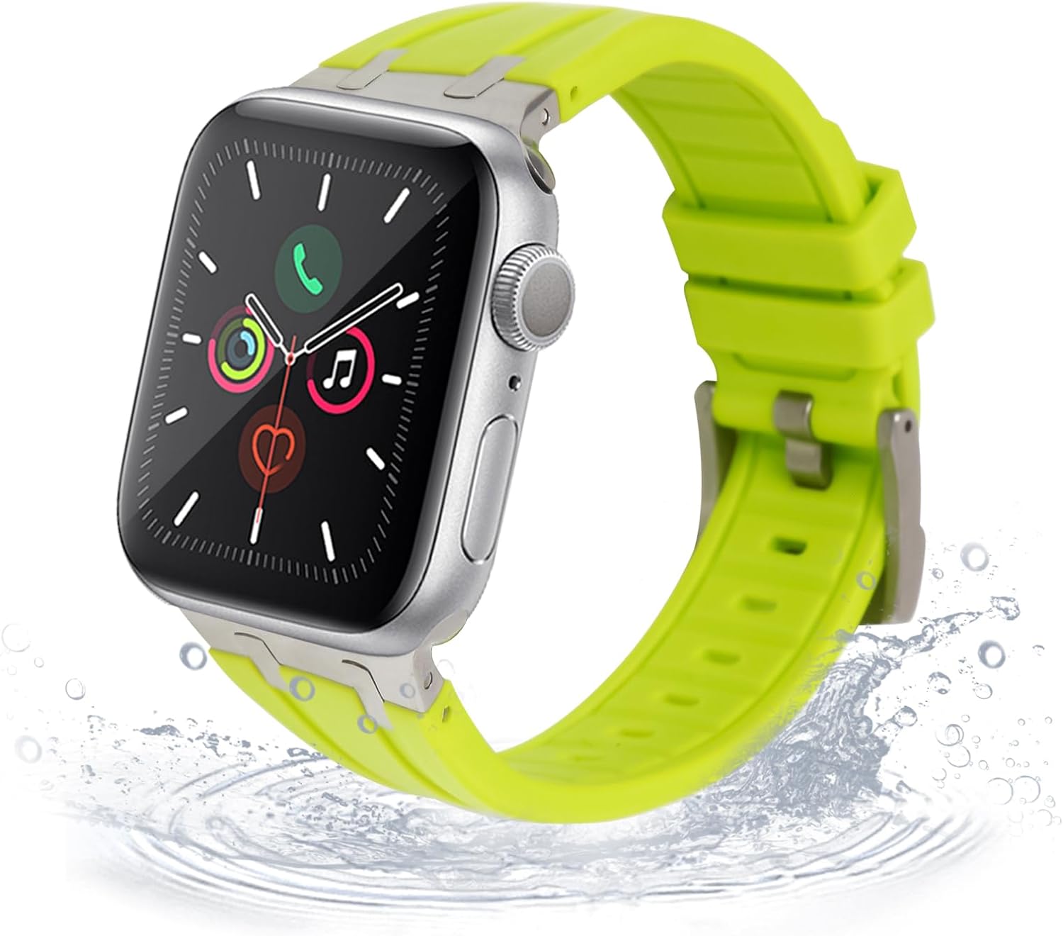 Neon Green Luxury G-Shock Edition Sports Bands By Shopyholy Comaptible For iWatch