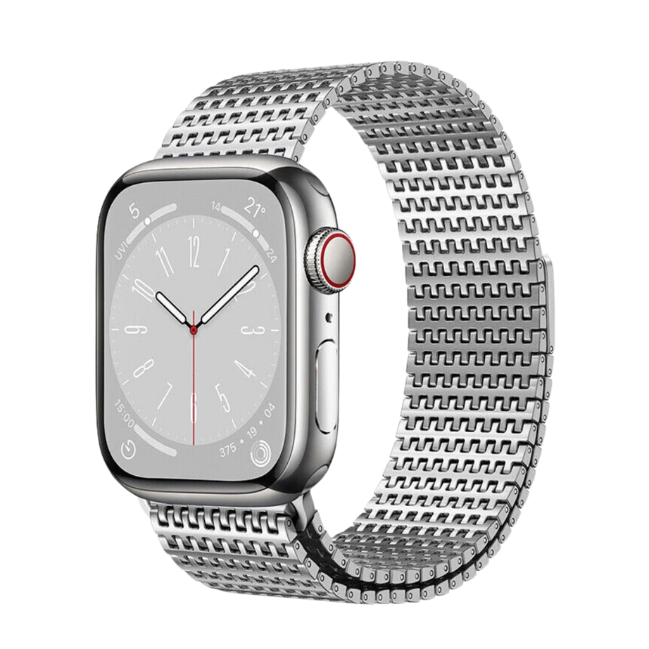 Silver Luxury Magnetic Milanese Loop By Shopyholy Compatible For Apple Watch