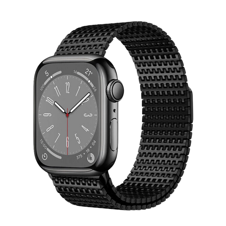 Black Luxury Magnetic Milanese Loop By Shopyholy Compatible For Apple Watch