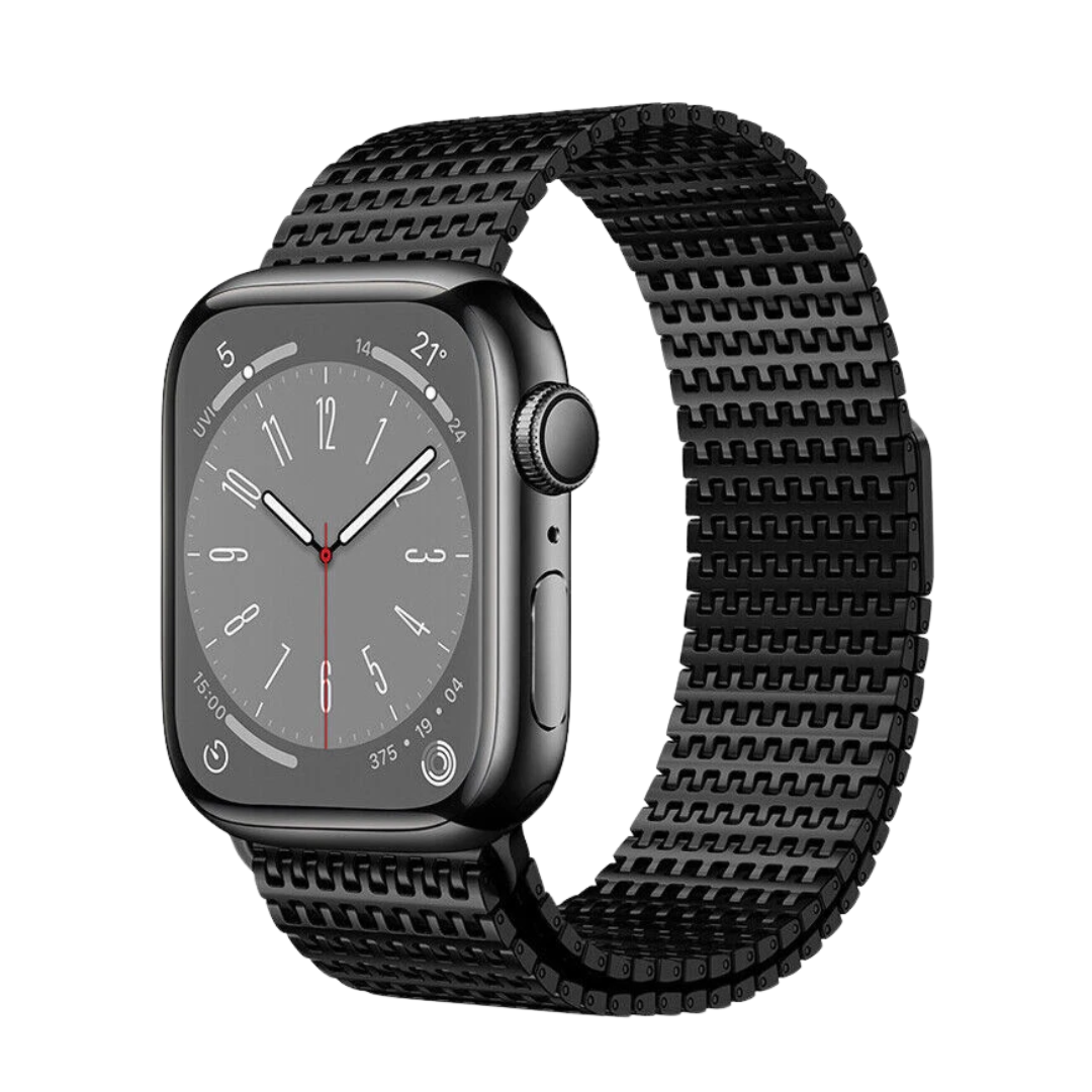 Black Luxury Magnetic Milanese Loop By Shopyholy Compatible For Apple Watch