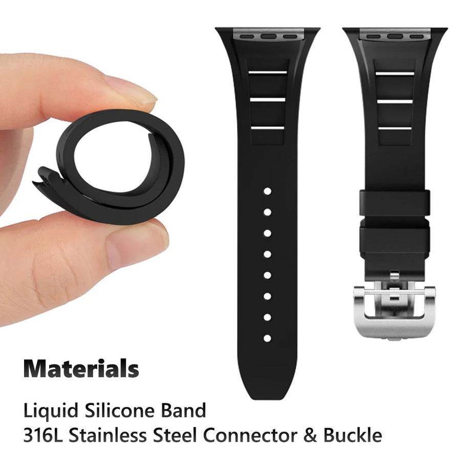 Luxury Richard Miller Butterfly Lock Sports Bands By Shopyholy Comaptible For iWatch