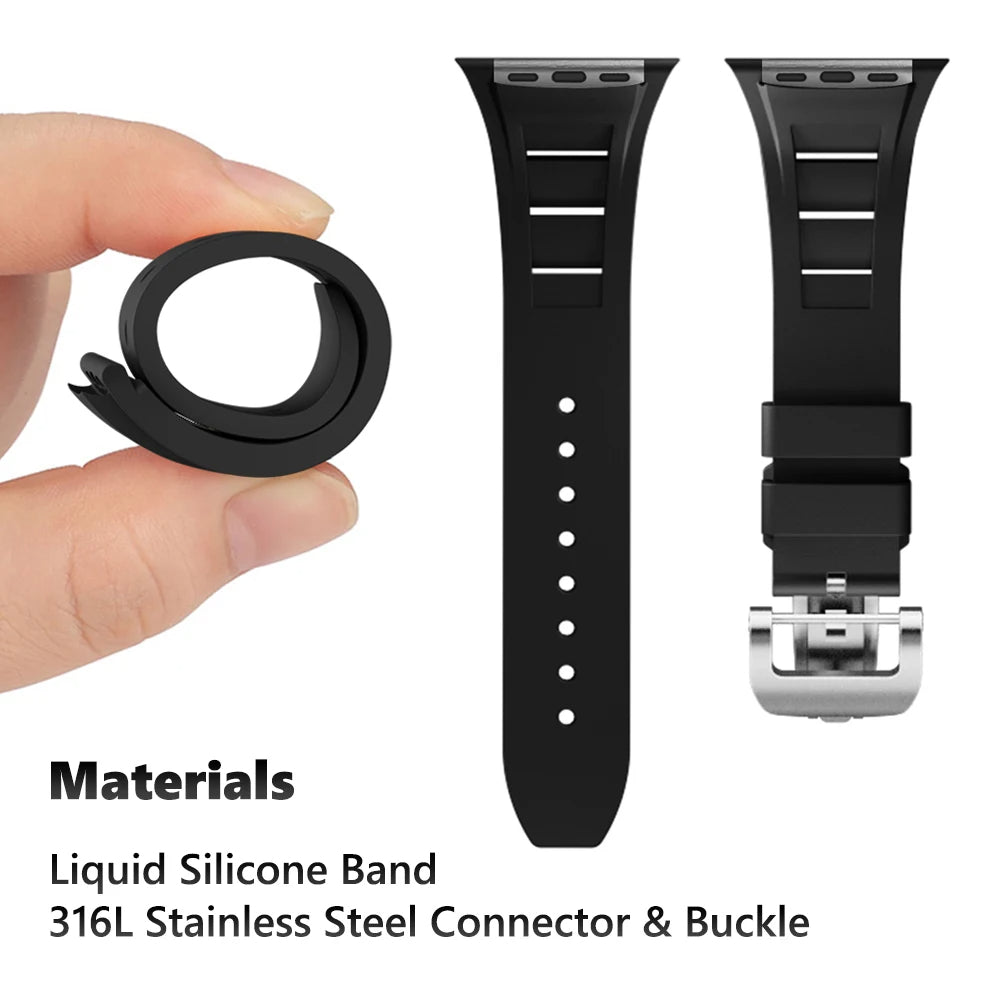 Luxury Richard Miller Butterfly Lock Sports Bands By Shopyholy Comaptible For iWatch