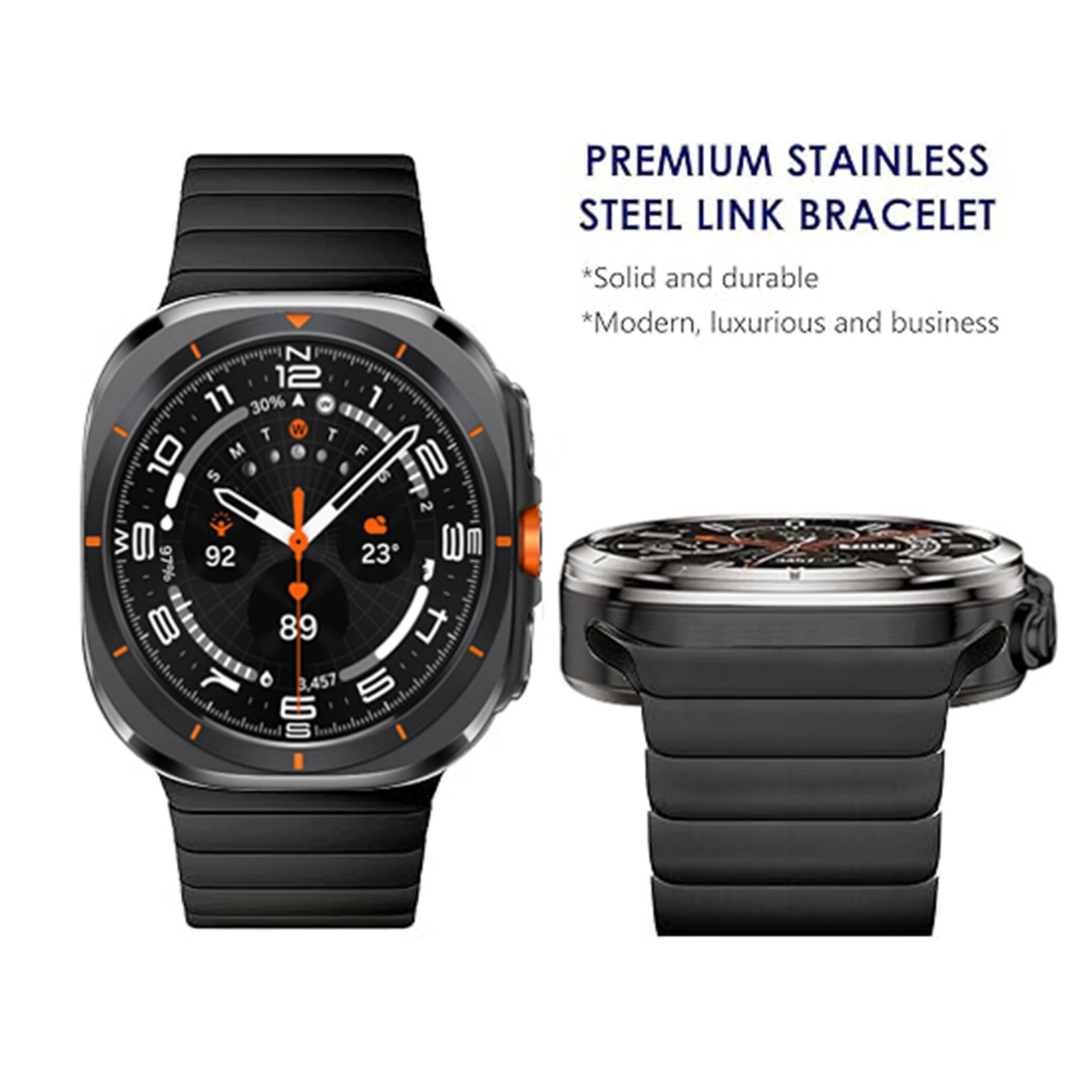 Black Luxury Magnetic Stainless Steel Band for Samsung Galaxy Watch Ultra 47mm