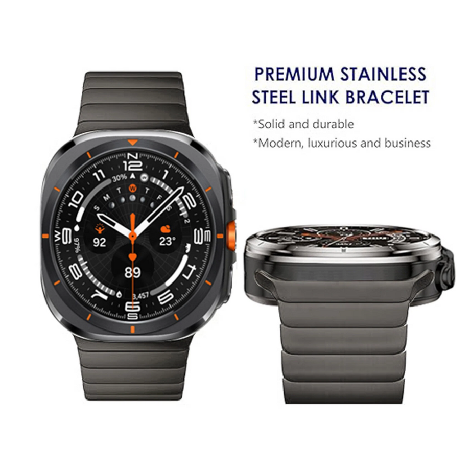 Dark Grey Luxury Magnetic Stainless Steel Band for Samsung Galaxy Watch Ultra 47mm