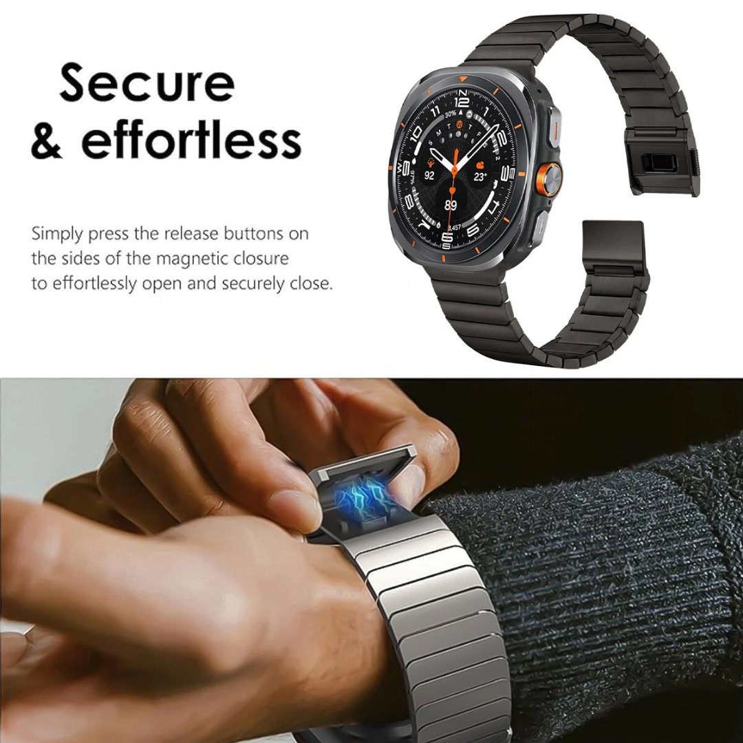 Titanium Luxury Magnetic Stainless Steel Band for Samsung Galaxy Watch Ultra 47mm