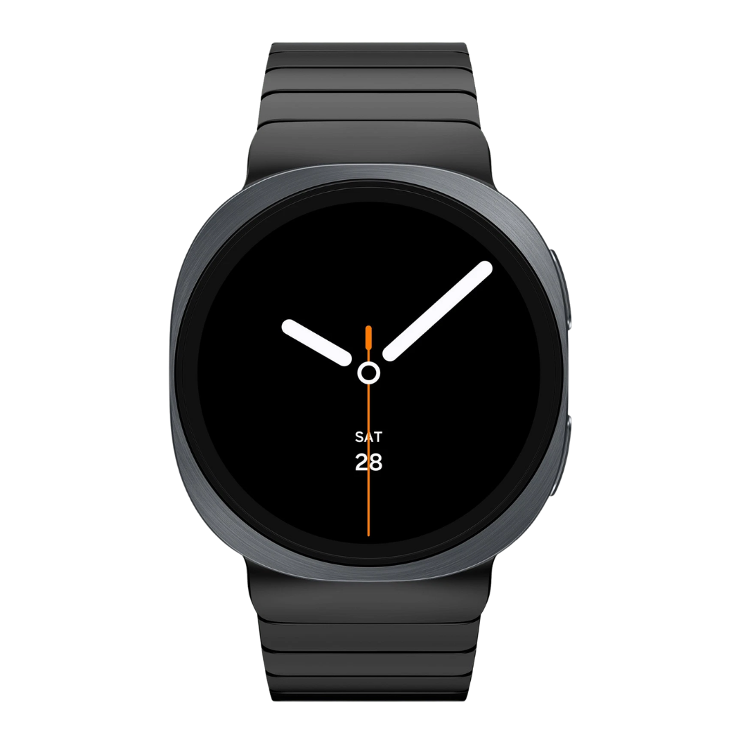 Black Luxury Stainless Steel Link Band for Samsung Galaxy Watch 8/9 – 44mm