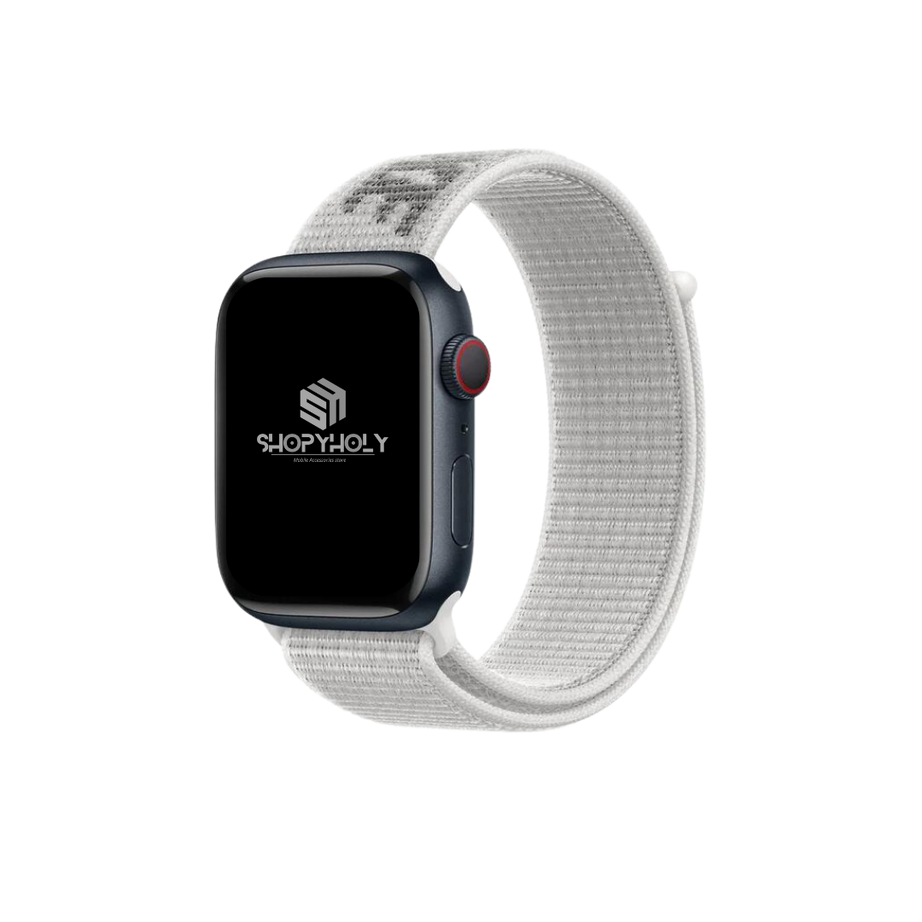 White Premium Nike Velcro Sports Loop By Shopyholy For iWatch