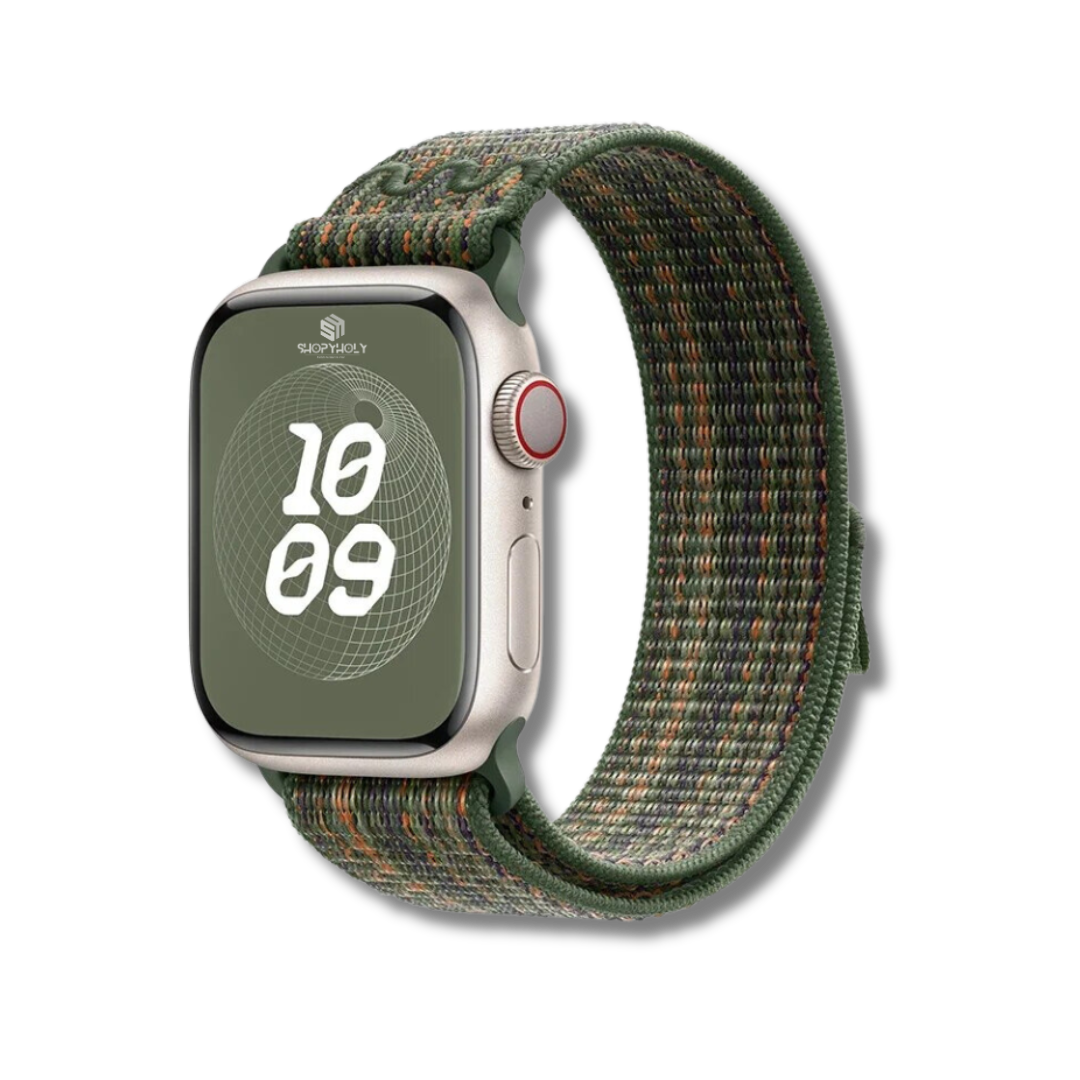 Sequoia Orange Nike Nylon Sports Bands By Shopyholy Compatible For iWatch