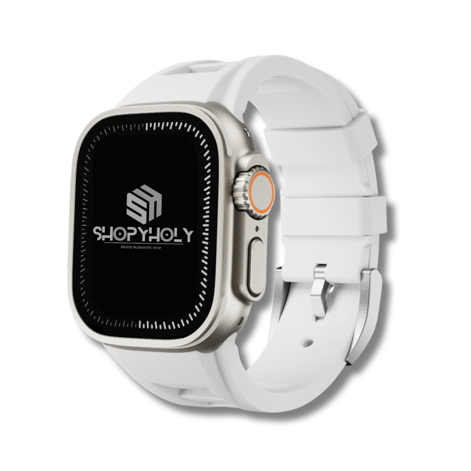 White Luxury Richard Miller Sports Bands By Shopyholy Comaptible For iWatch