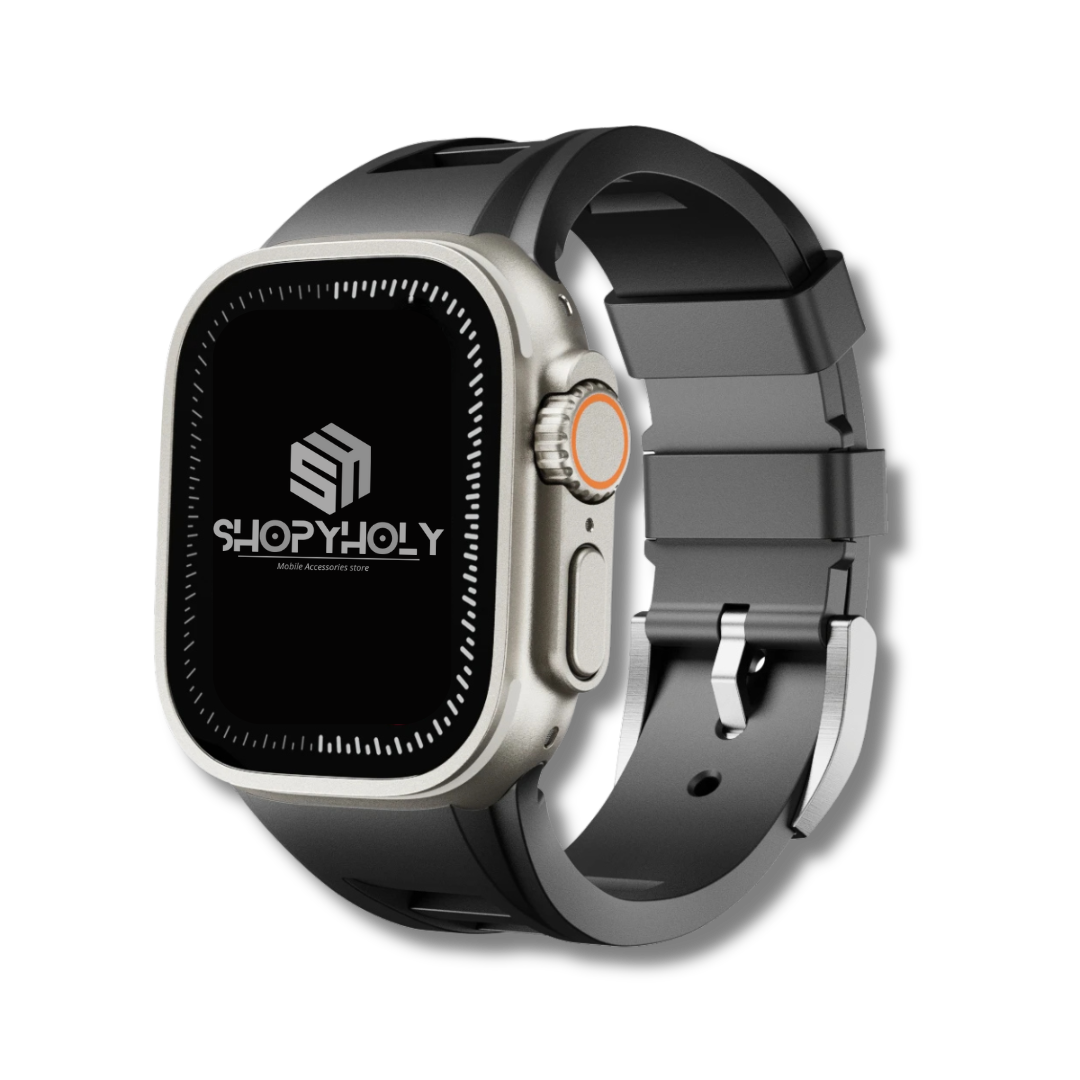 Black Luxury Richard Miller Sports Bands By Shopyholy Comaptible For iWatch