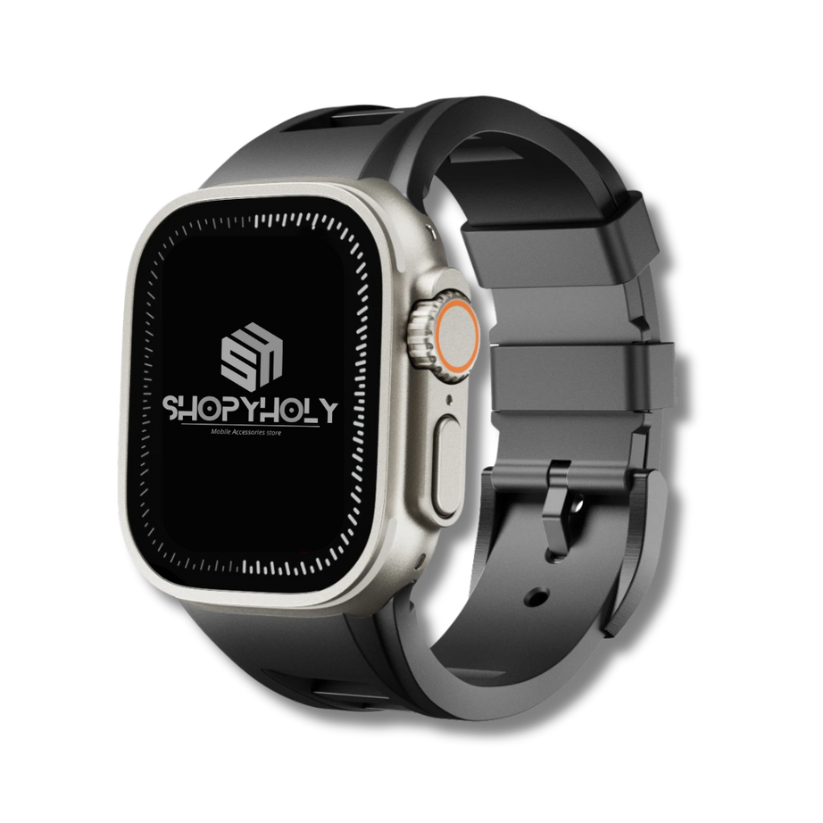 Full Black Luxury Richard Miller Sports Bands By Shopyholy Comaptible For iWatch