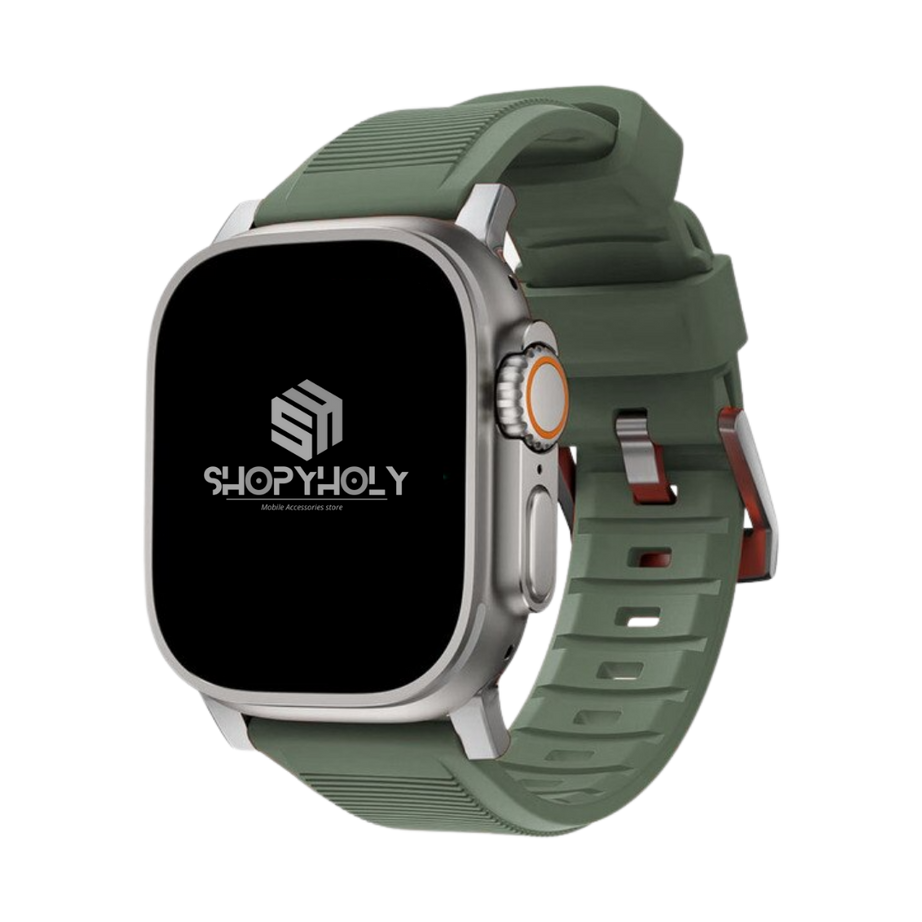 Army Green Premium Casetify Rugged Bands By Shopyholy Comaptible For iWatch