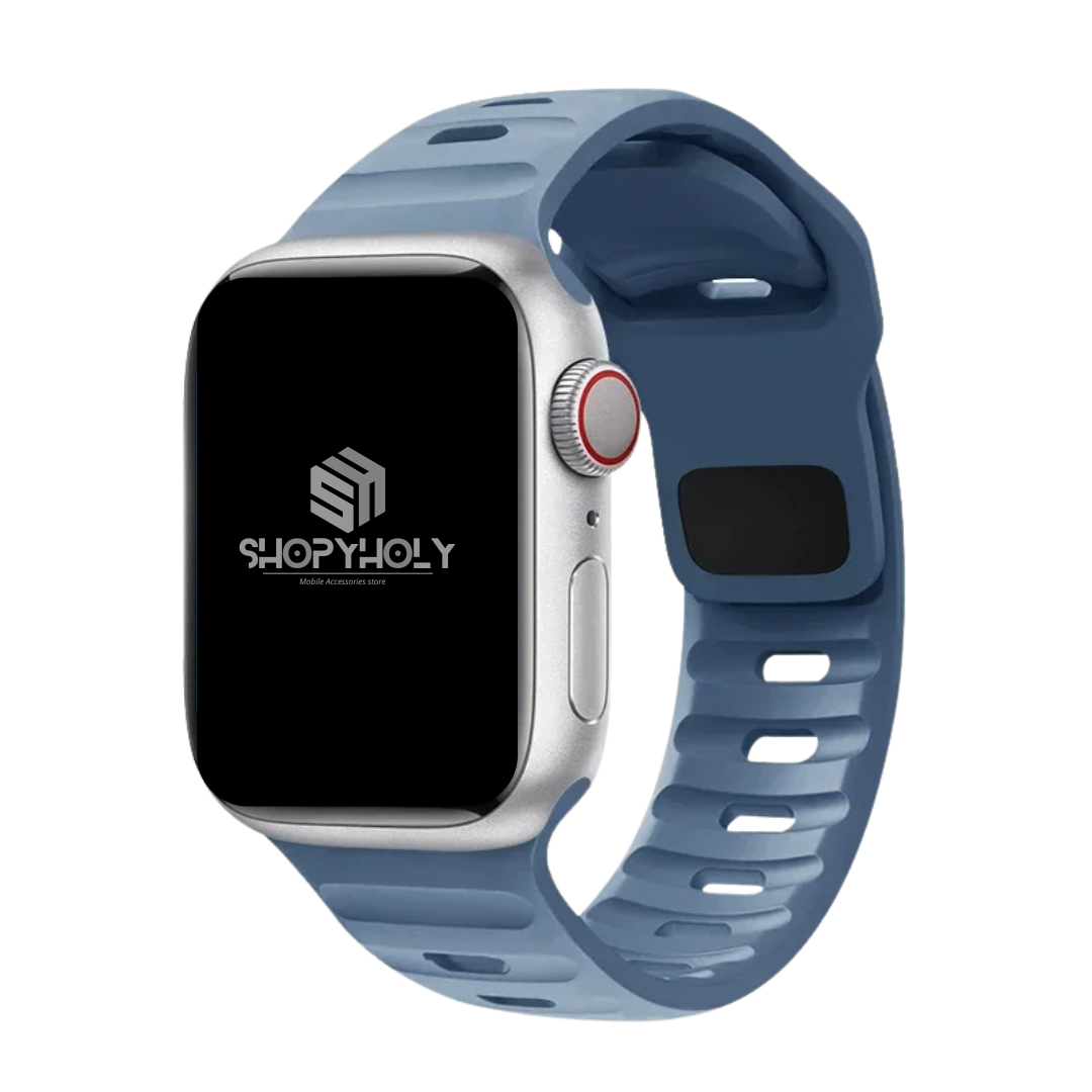 Sea Blue Premium Silicone Sports Bands By Shopyholy Compatible For iWatch