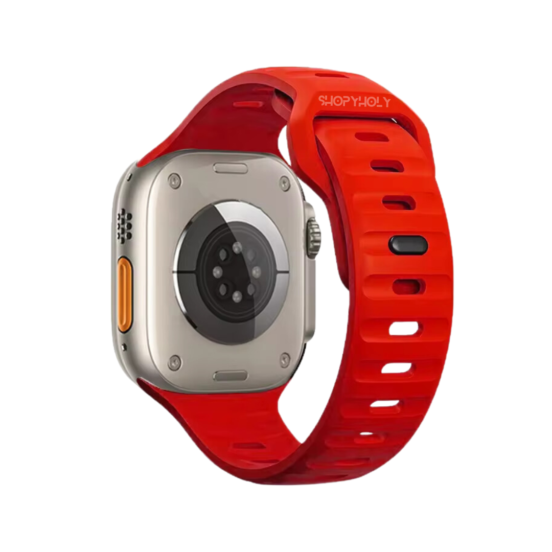 Red Premium Silicone Sports Bands By Shopyholy Compatible For iWatch
