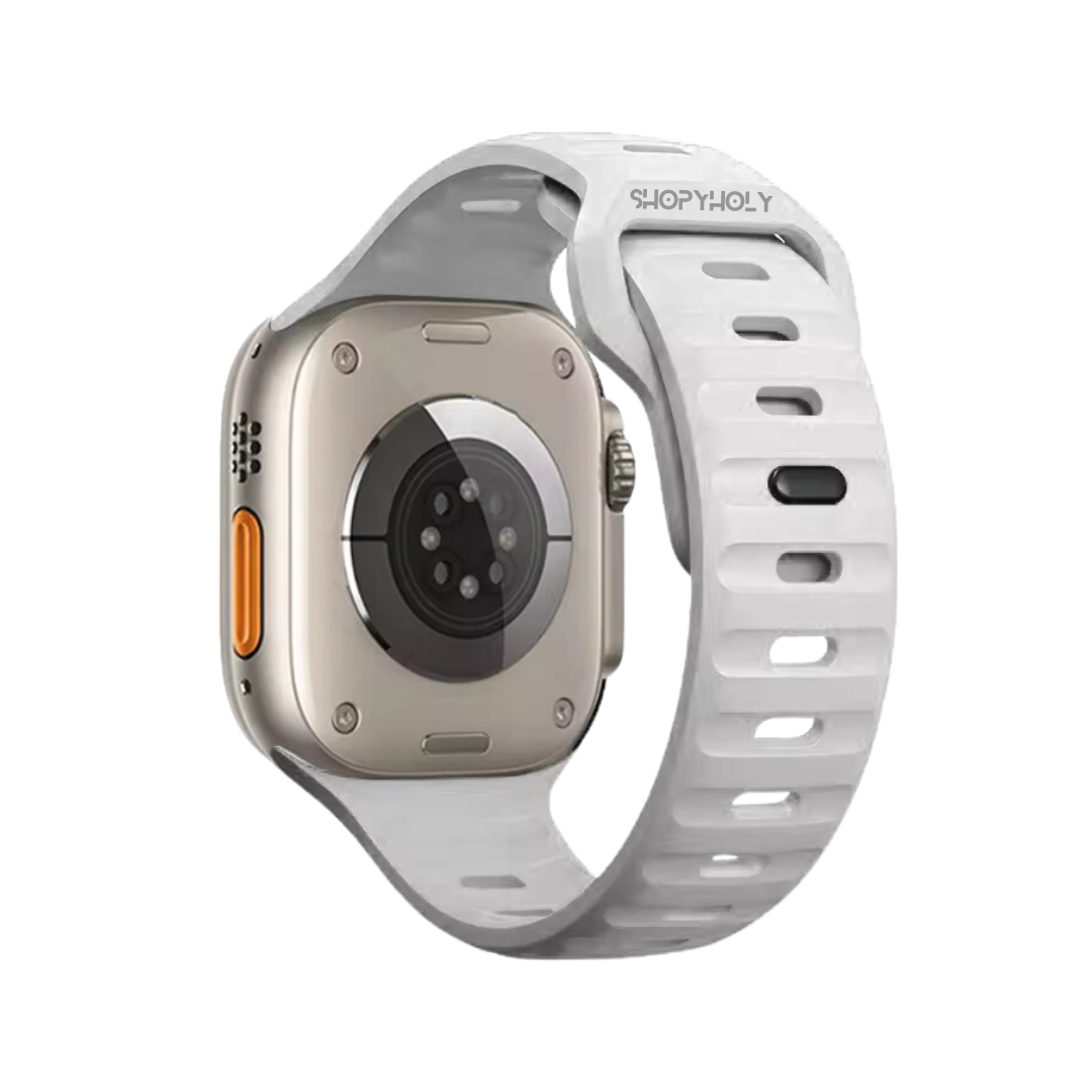 White Premium Silicone Sports Bands By Shopyholy Compatible For iWatch