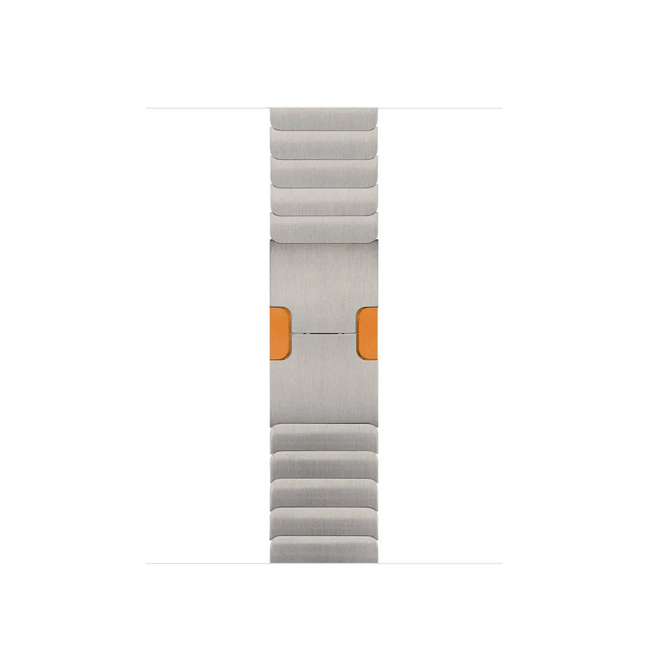 Titanium Orange Premium Metal Link Bracelet By Shopyholy For iWatch Ultra