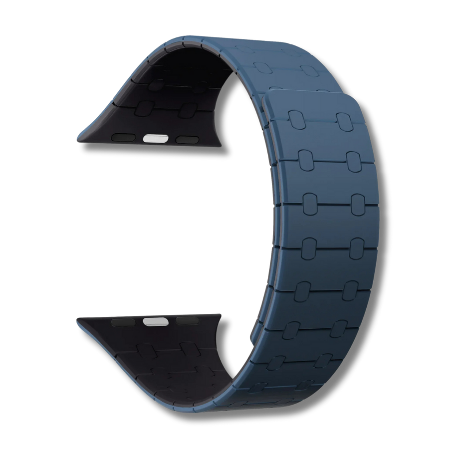 Blue Midnight Premium AP Magnetic Silicone Loop By Shopyholy Compatible For iWatch