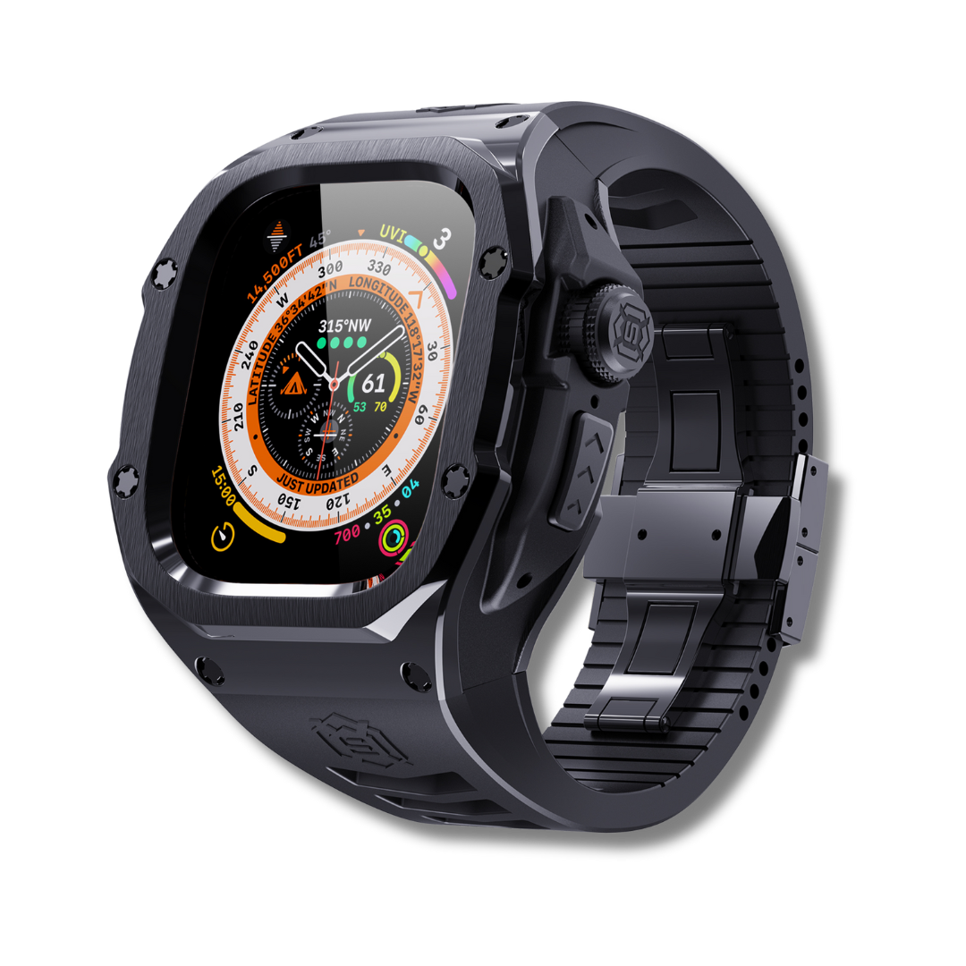 49MM Full Black Luxury Concept Art Modification Kit For iWatch Ultra 1/2