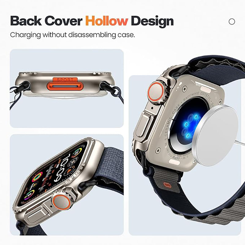 Rose Gold Luxury Change To Ultra Metal Case By Shopyholy Compatible For Apple Watch