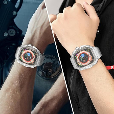49MM Transparent Luxury Translucent Racing Case By Shopyholy Compatible For Apple Watch Ultra 1/2